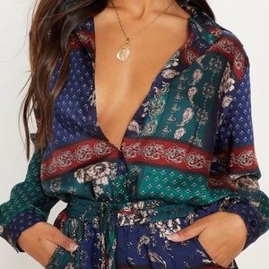 PLT Multi Paisley Print Oversized Shirt